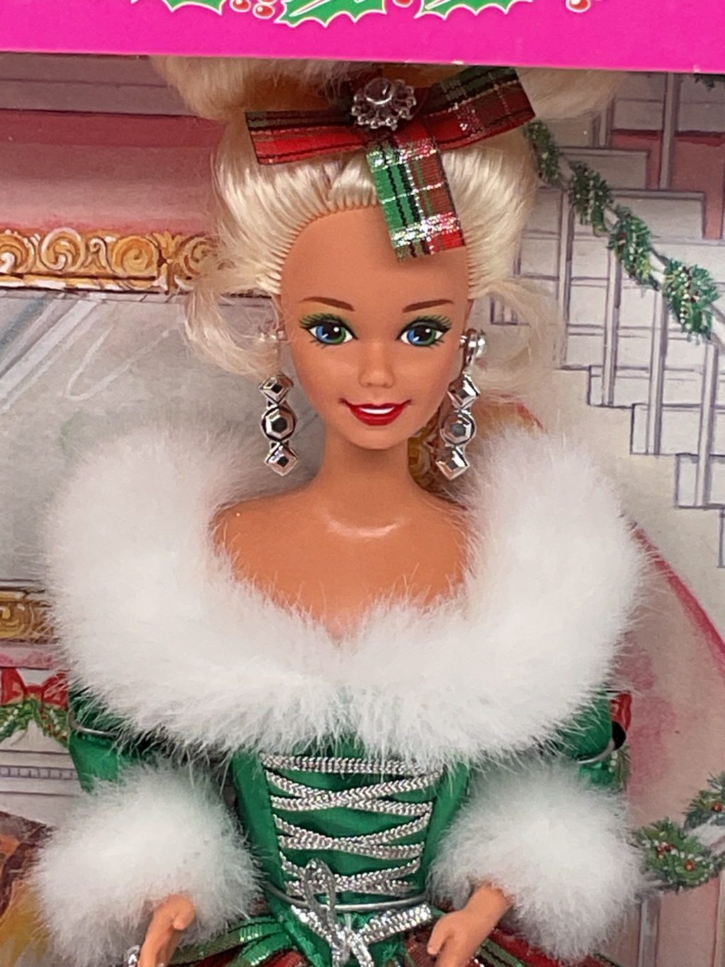 Barbie Doll Winter's Eve Barbie Special Edition 1994 NIB Mattel Plaid Gown