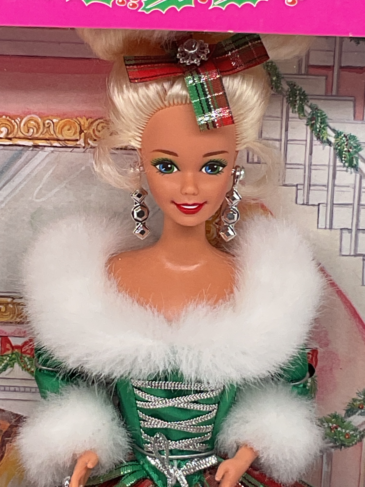 Barbie Doll Winter's Eve Barbie Special Edition 1994 NIB Mattel Plaid Gown