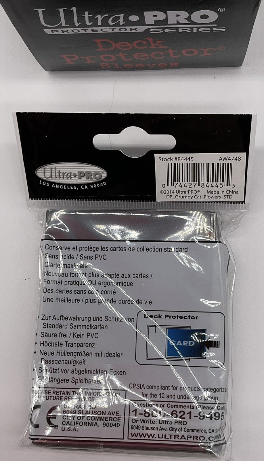 Grumpy Cat Ultra Pro Protector Series Deck Protector Sleeves Grumpy Cat 50ct