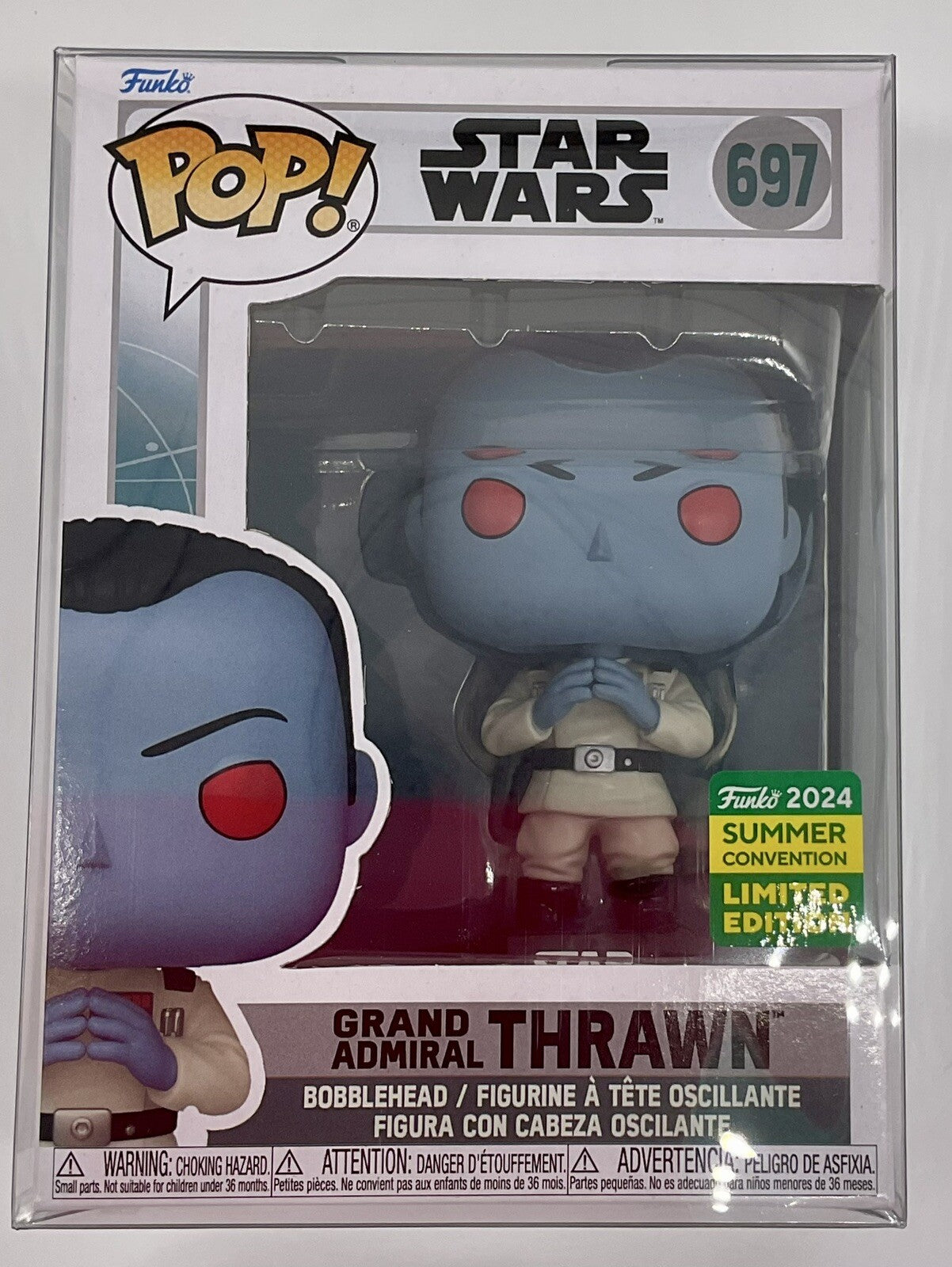 Grand Admiral Thrawn Pop #697 Star Wars 2024 SDCC Limited Edition with Protector