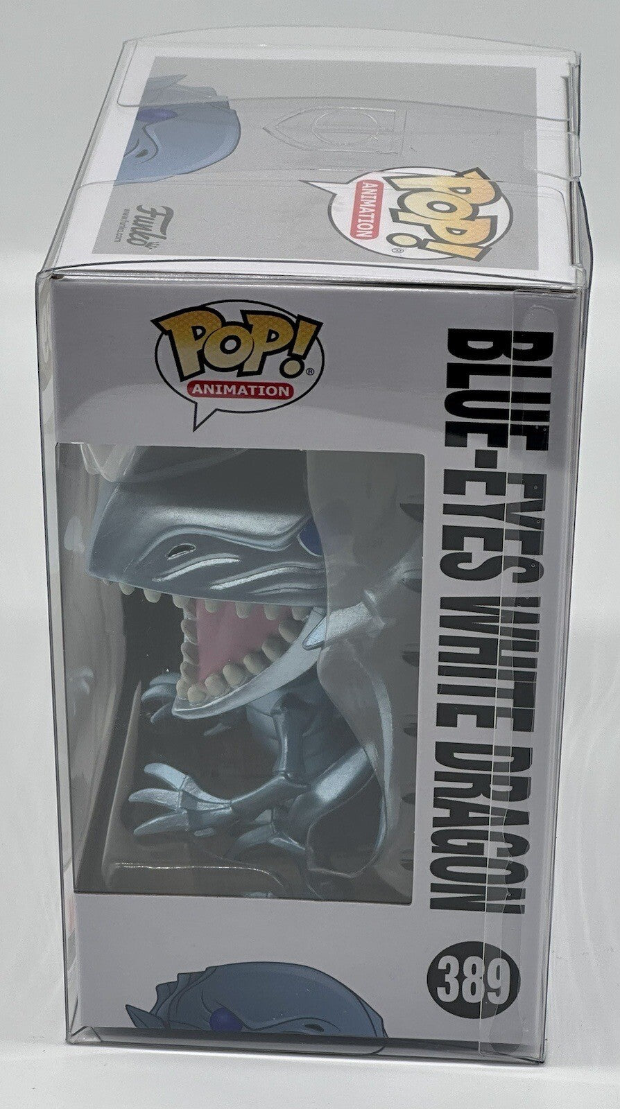 Blue Eyes White Dragon Pop #389 Yu-Gi-Oh Funko 2018/2023 Release Pop Protector