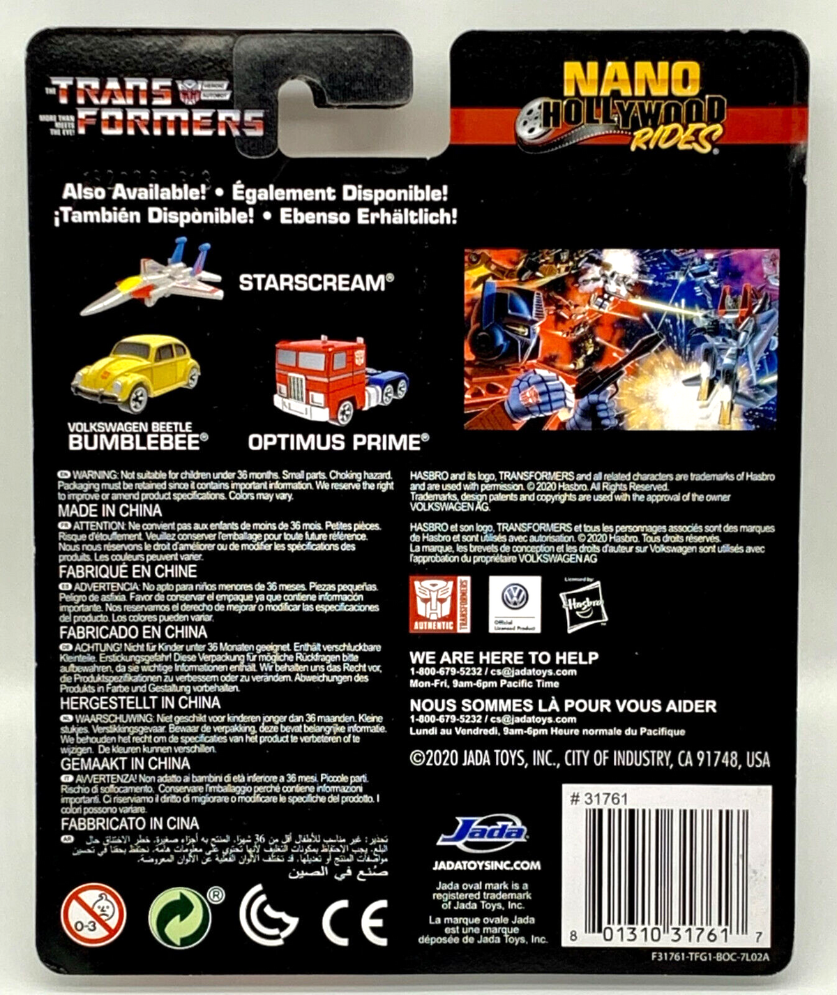 Nano Hollywood Rides Transformers More Than Meets the Eye 3 piece Die Cast Set
