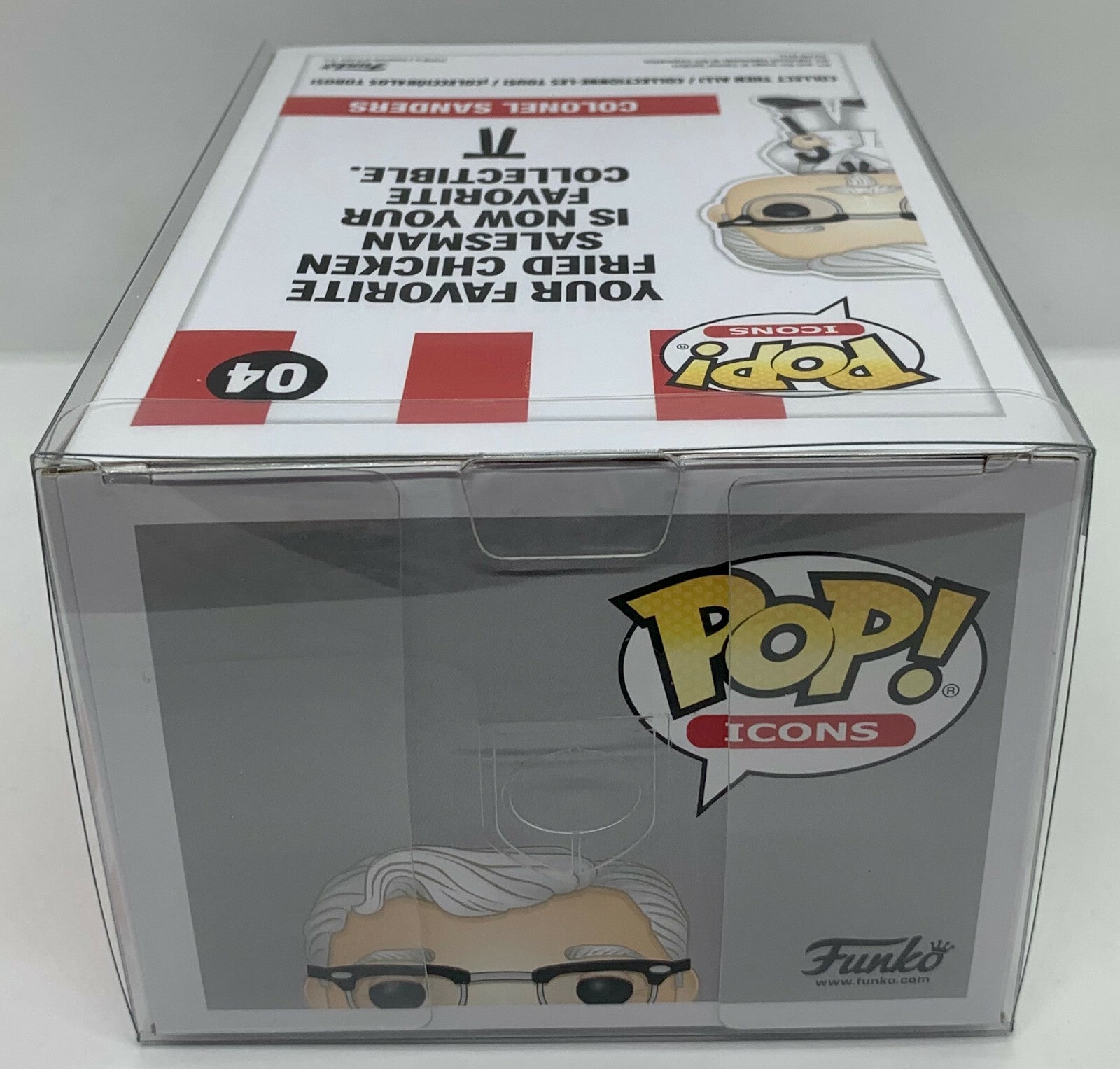 Colonel Sanders Pop #04 KFC with Cane Funko Pop Icons Exclusive with Protector