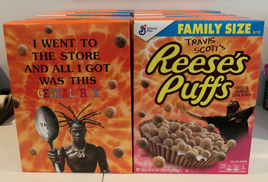 Travis Scott's Reese's Puffs Cereal Family Size Special Edition 3 Family Boxes