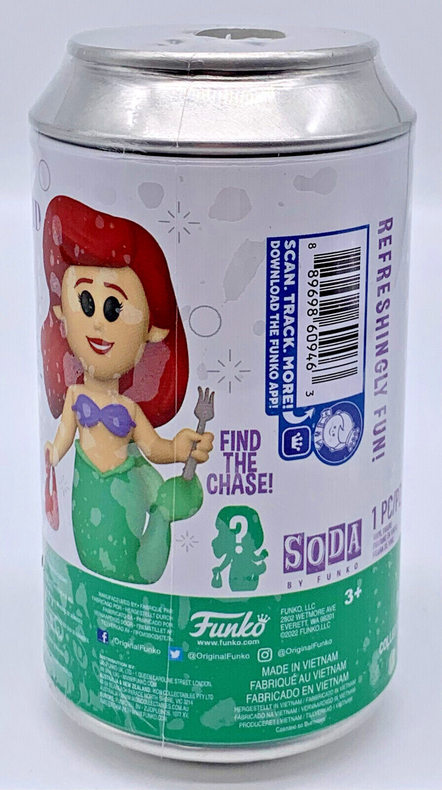 Ariel The Little Mermaid Funko Soda EE Exclusive Chance of Chase Sealed Can