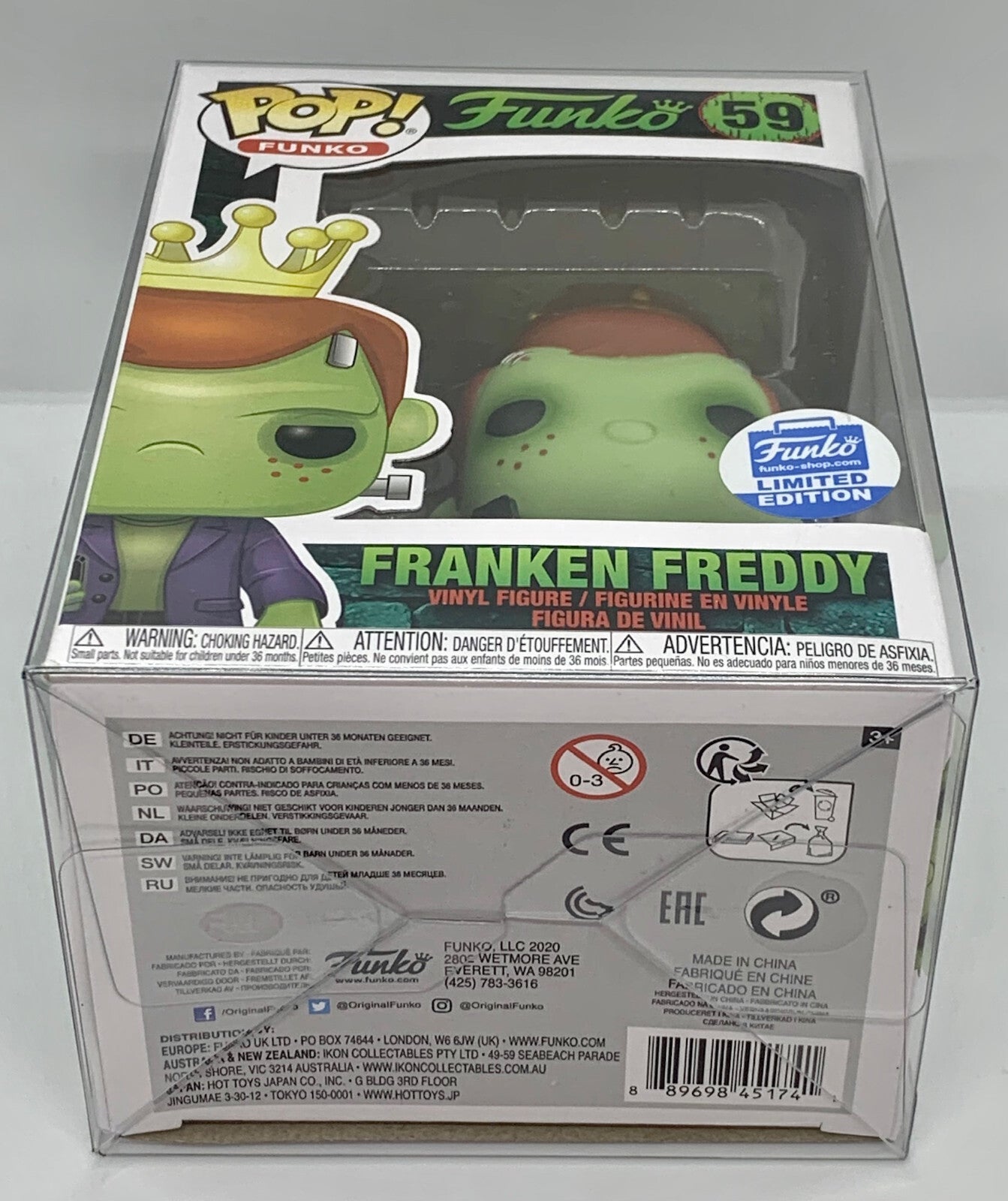 Franken Freddy Pop #59 Funko 2020 Exclusive Limited Ed Vaulted in Pop Protector