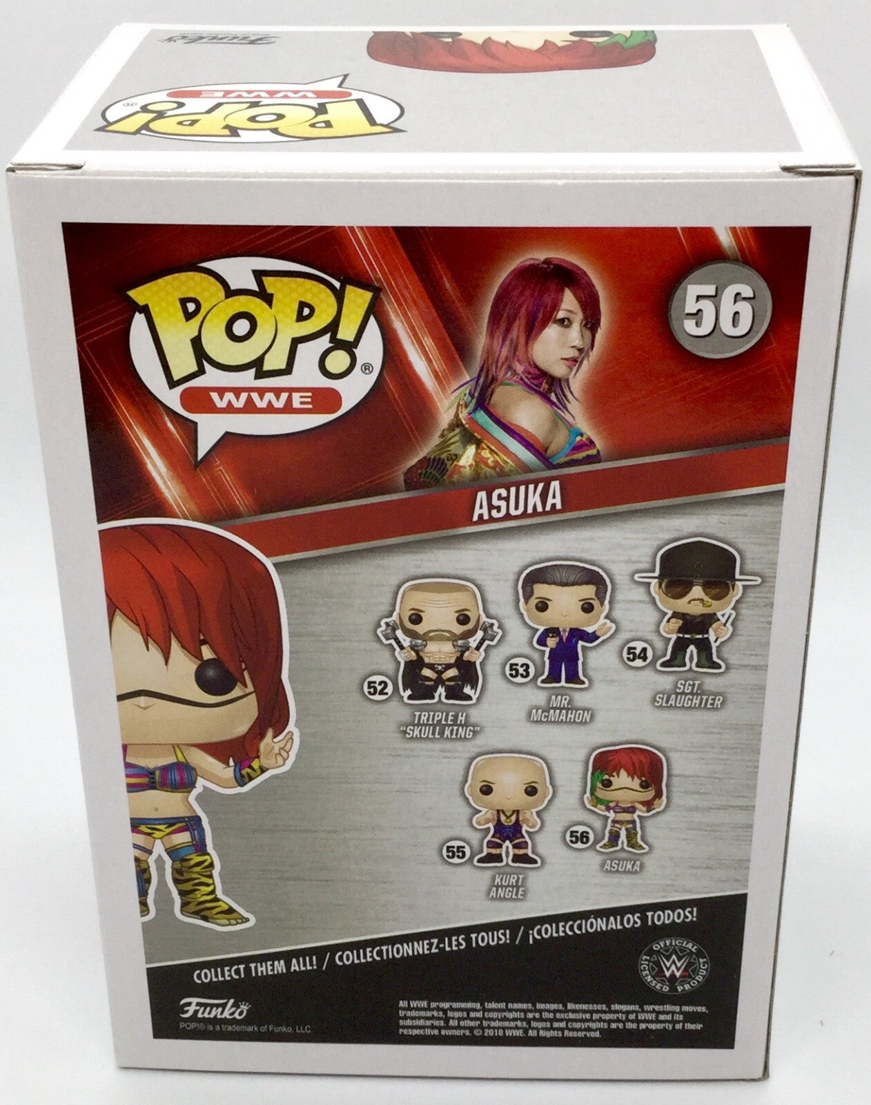 Asuka Pop #56 WWE Vaulted 2018 SDCC Exclusive Limited Edition in a Pop Protector