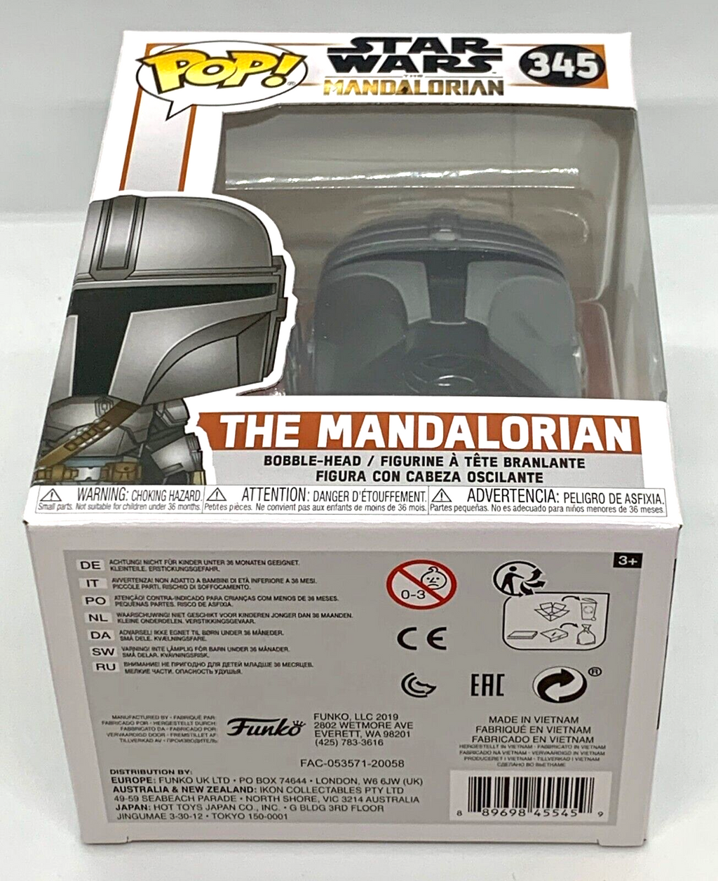 The Mandalorian Pop #345 Star Wars Funko Pop 2019 The Madalorian