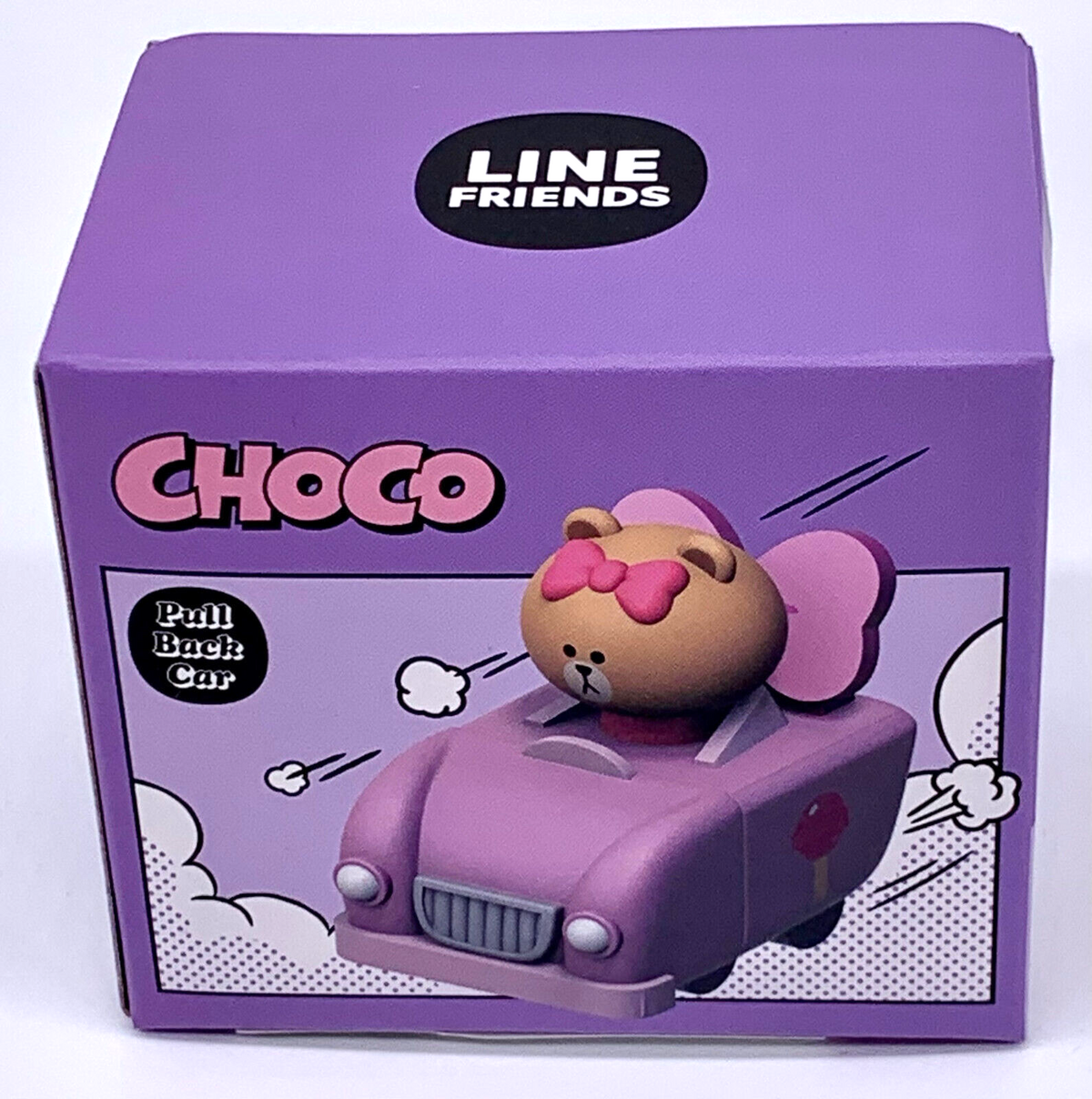 Line Friends Ride with Brown Pull Back Car - Choco Pull Back Car