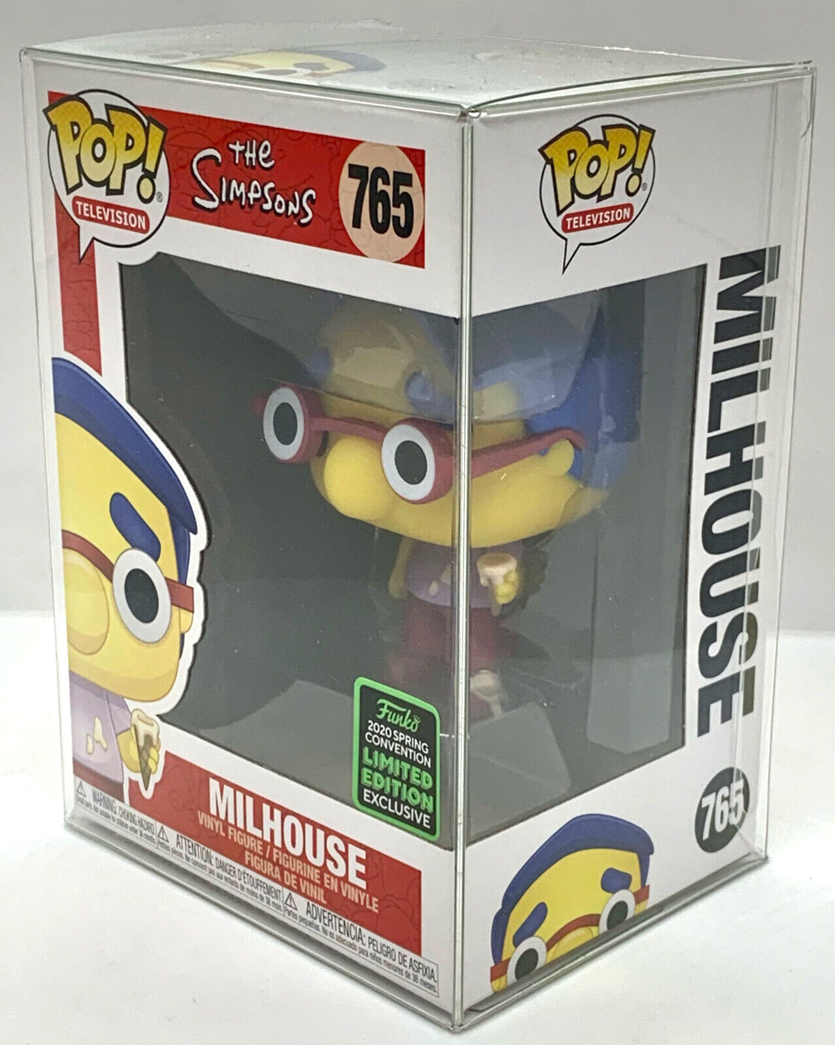 Milhouse Pop #765 The Simpsons 2020 ECCC Spring Convention Exclusive Vaulted