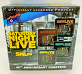 Saturday Night Live 40th Anniversary Coasters Set of 8 - 3 3/4 inch Wooden 