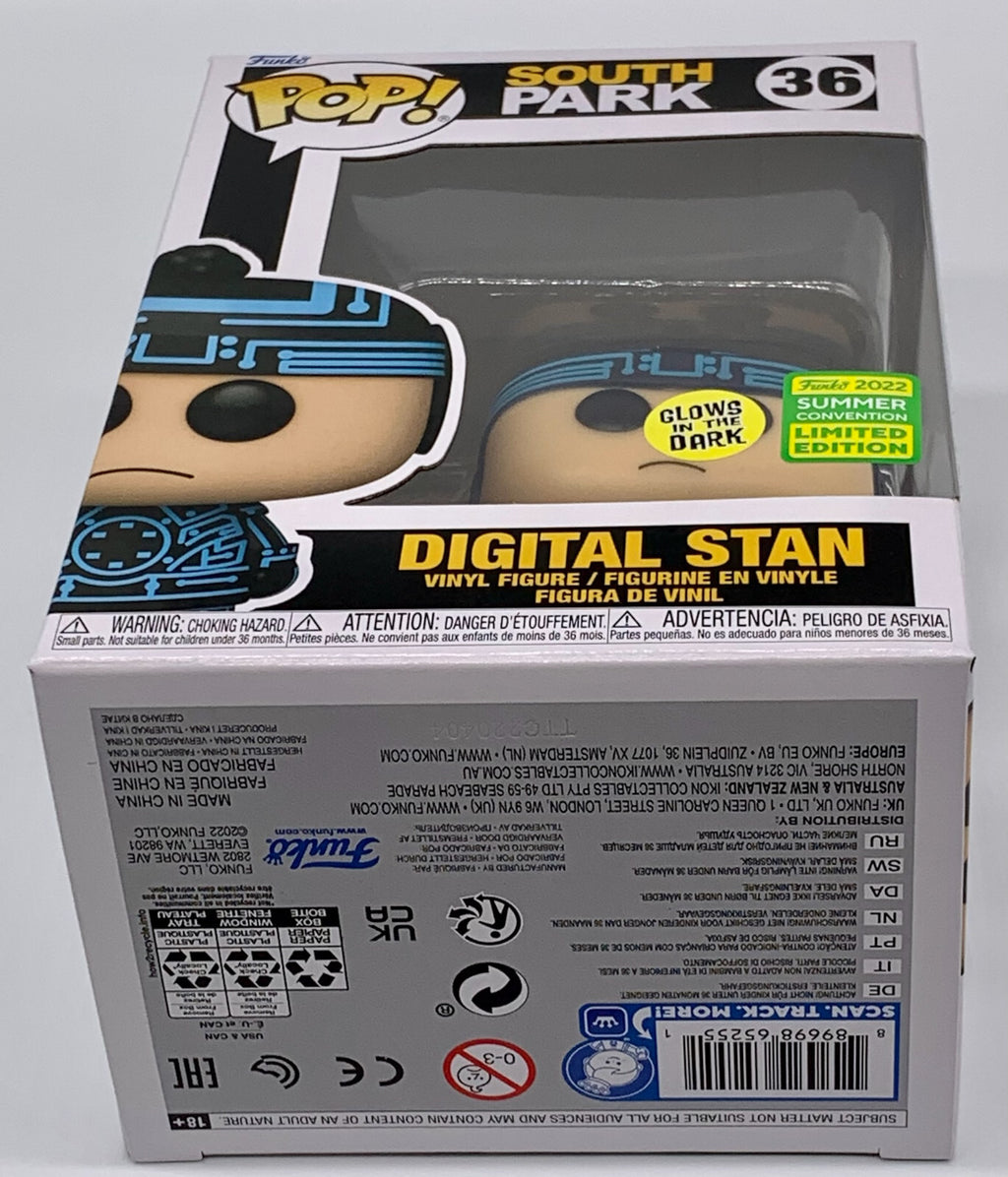 South Park Digital Stan Pop #36 Funko 2022 SDCC Exclusive Limited Edition Glows
