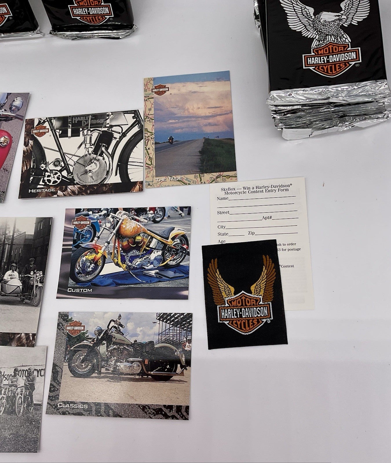 Harley Davidson Collectible Cards Skybox 18 Cards Per Pack 1994 - 3 Packs