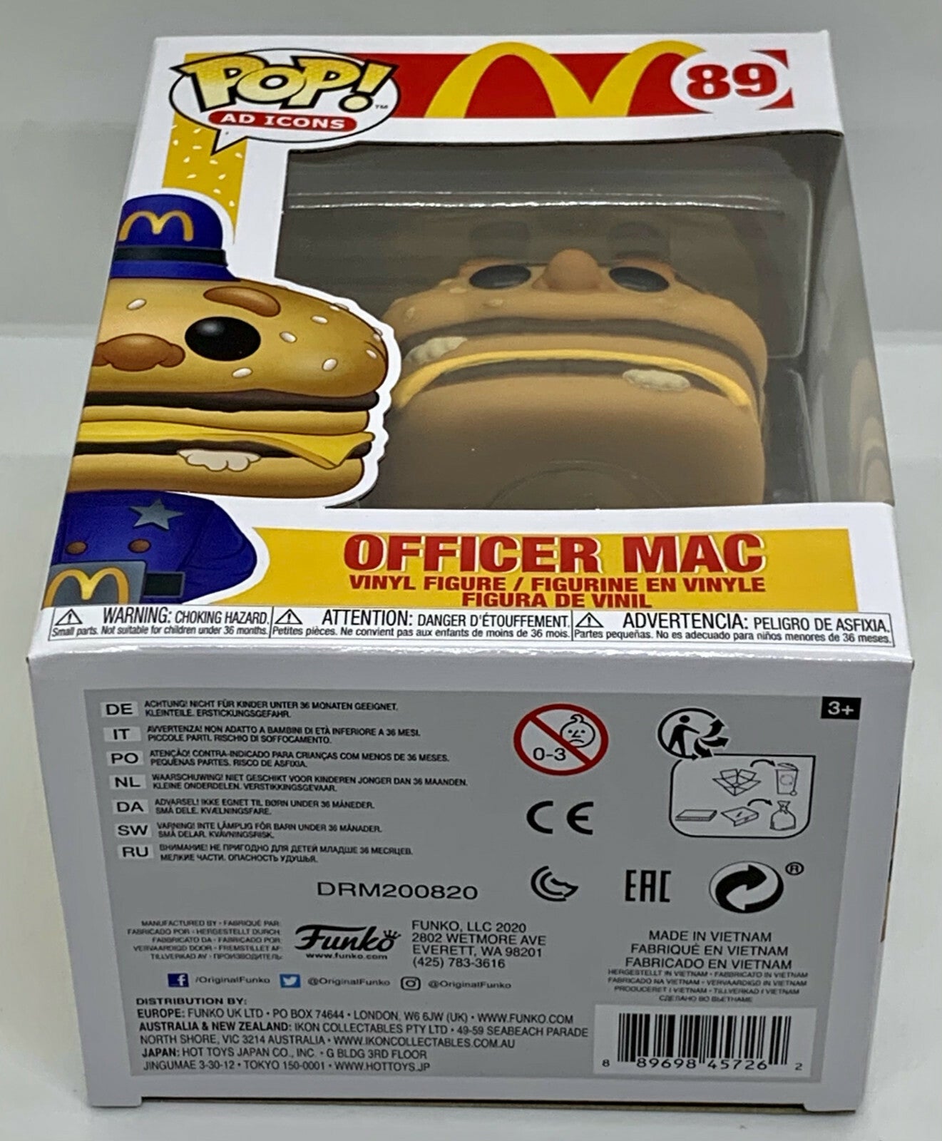 Officer Mac Pop #89 McDonald's Funko Pop Ad Icons 2020