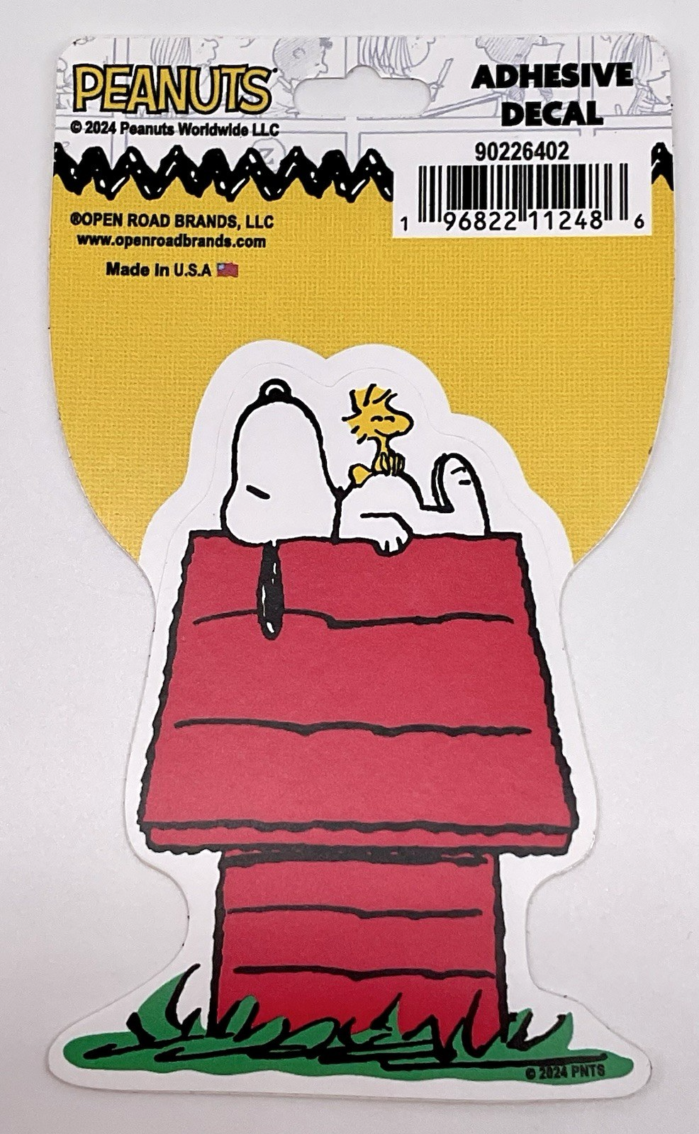 Peanuts Snoopy & Woodstock on Doghouse Vinyl Adhesive Decal 3 1/4 Inch Decal