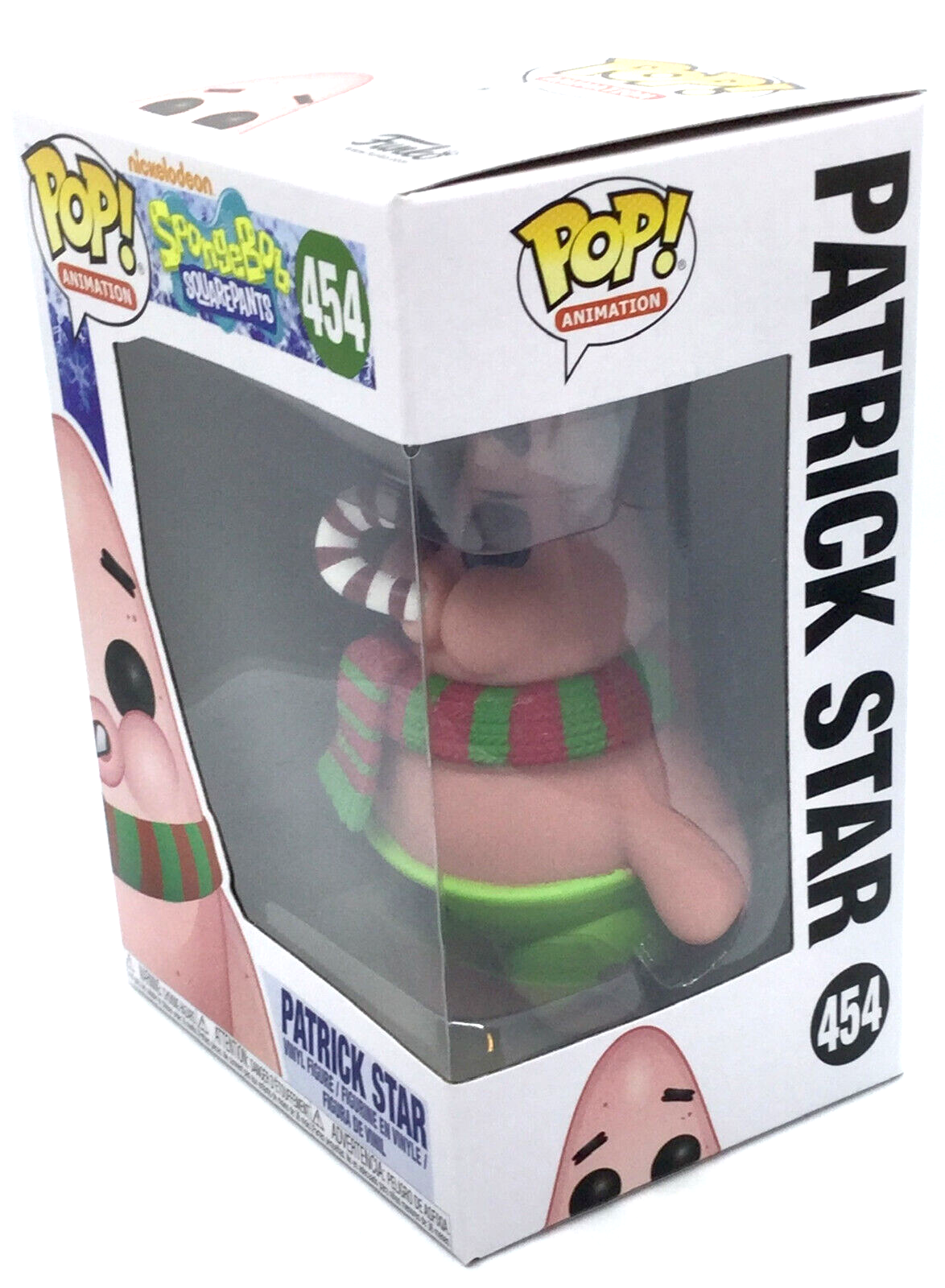 Patrick Star Pop #454 with Candy Cane Holiday Funko Pop 2018