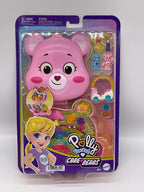 Polly Pocket Care Bears Compact Play Set Mattel 2024 2 Bears 1 Doll, Accessories