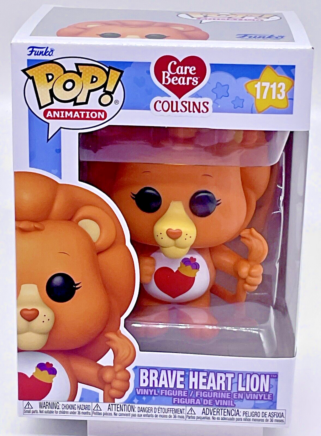 Brave Heart Lion Pop #1713 Care Bears Cousins Funko Pop Animation 2024
