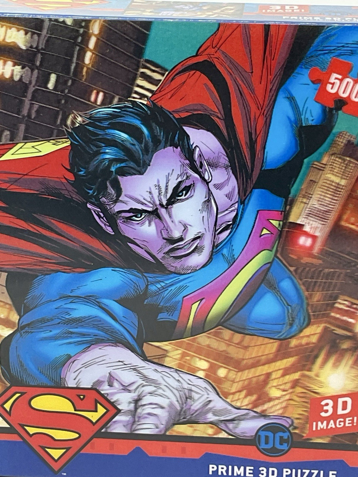 Superman Prime 3D Puzzle 500 Pieces DC 3D Image Superman