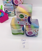 Squidgets Popping Connector Tubes Fidget Toy Set Of 3 Cubes - 15 Popping Tubes