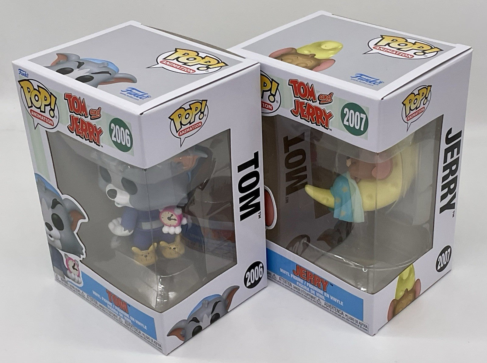 Tom & Jerry Funko Pop 2 Piece Set Tom Pop #2006 Jerry Pop #2007 Bedtime 2025