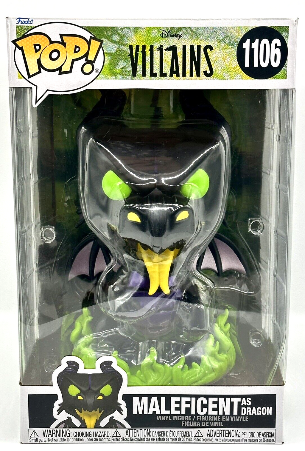 Maleficent As Dragon Pop #1106 Jumbo Disney Villains Funko Pop 2022 Maleficent