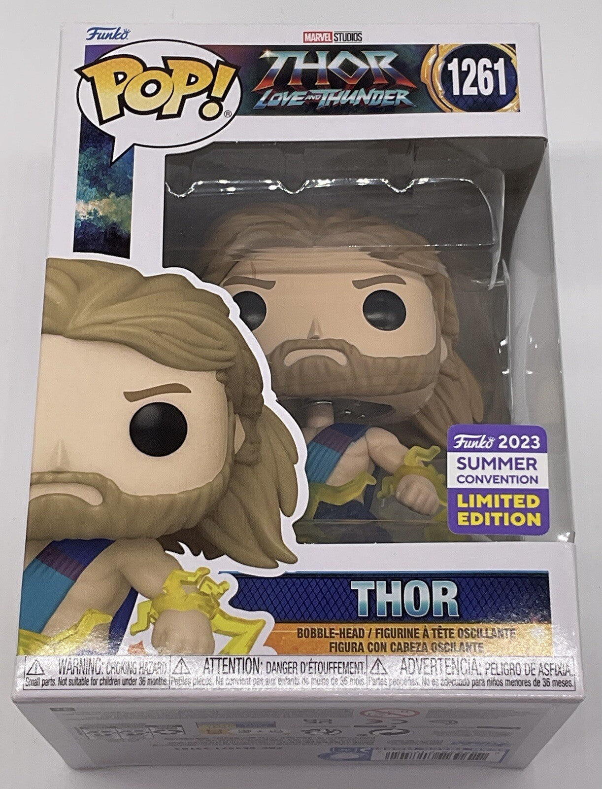 Thor Pop #1261 Thor Love + Thunder Funko 2023 SDCC Exclusive with Protector