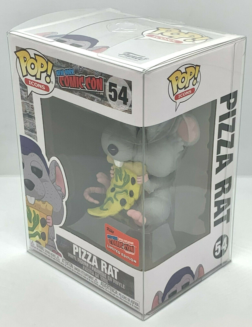 Pizza Rat Pop #54 NYCC 2020 Funko Icons Limited Edition Exclusive in Protector 