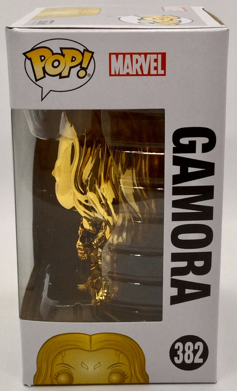 Gamora #382 Gold Chrome Marvel Studio's 10th  Funko Pop 2018 minor damage SEE