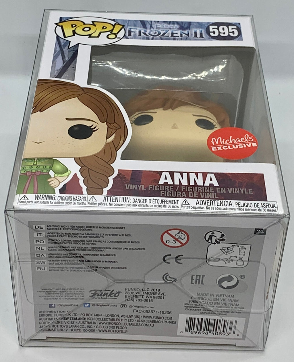 Anna Pop #595 Disney Frozen II Funko 2019 Vaulted Michaels Exclusive Protector