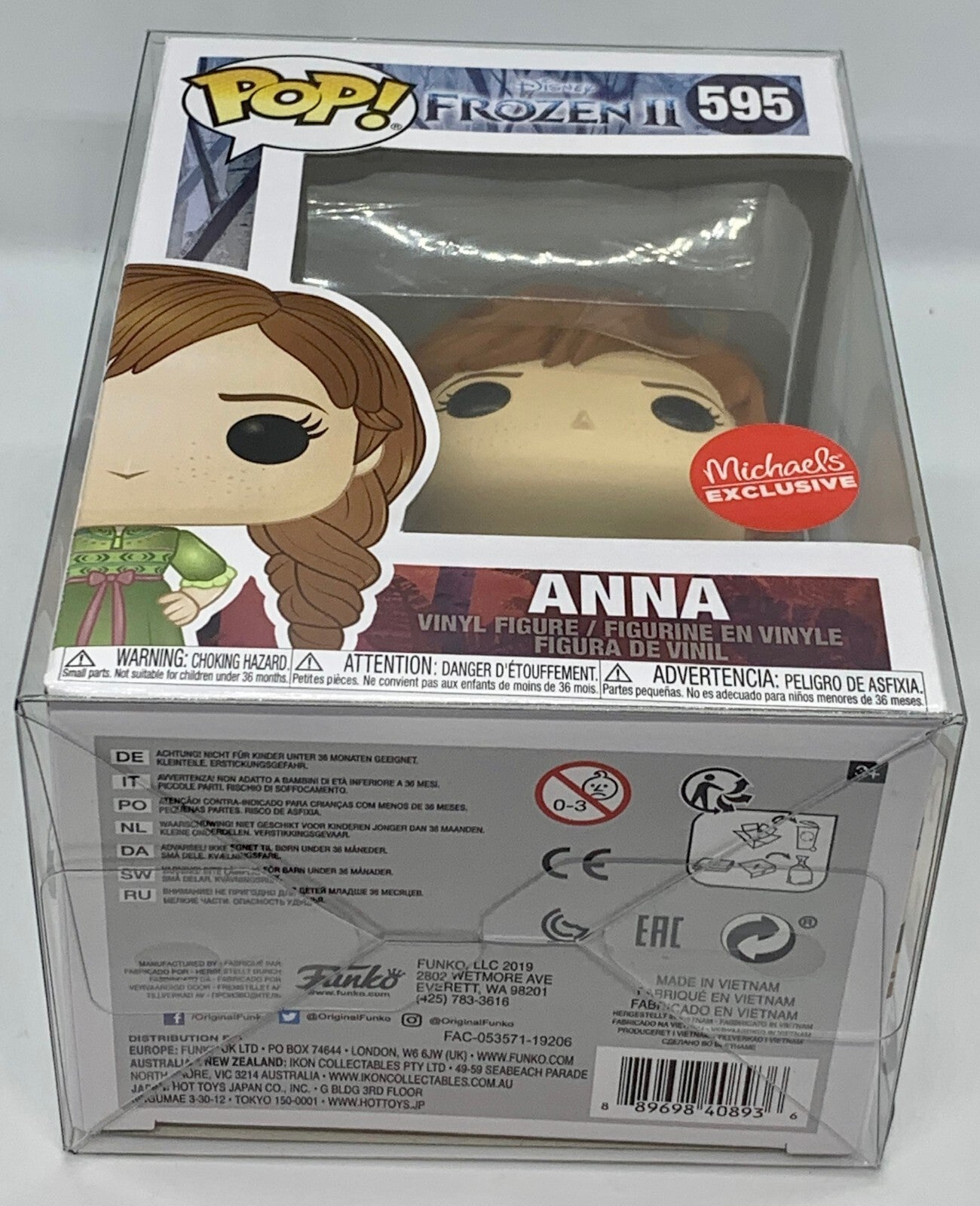 Anna Pop #595 Disney Frozen II Funko 2019 Vaulted Michaels Exclusive Protector