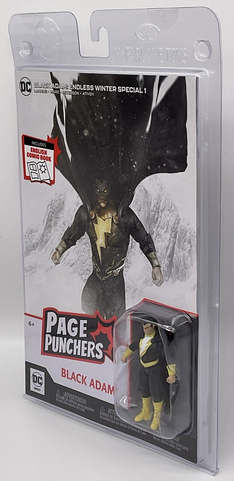 Black Adam Figure and Comic Book DC Endless Winter Special #1 - 3in. Figure