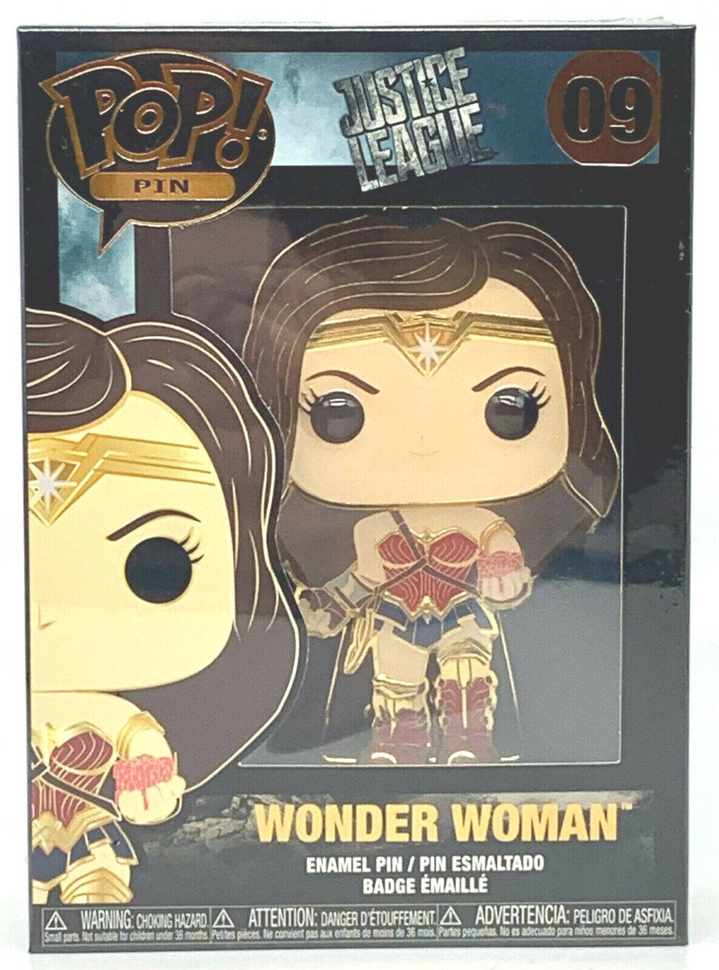 Wonder Woman Justice League Funko Pop Pin #09 Large Enamel Pin 2021 Funko