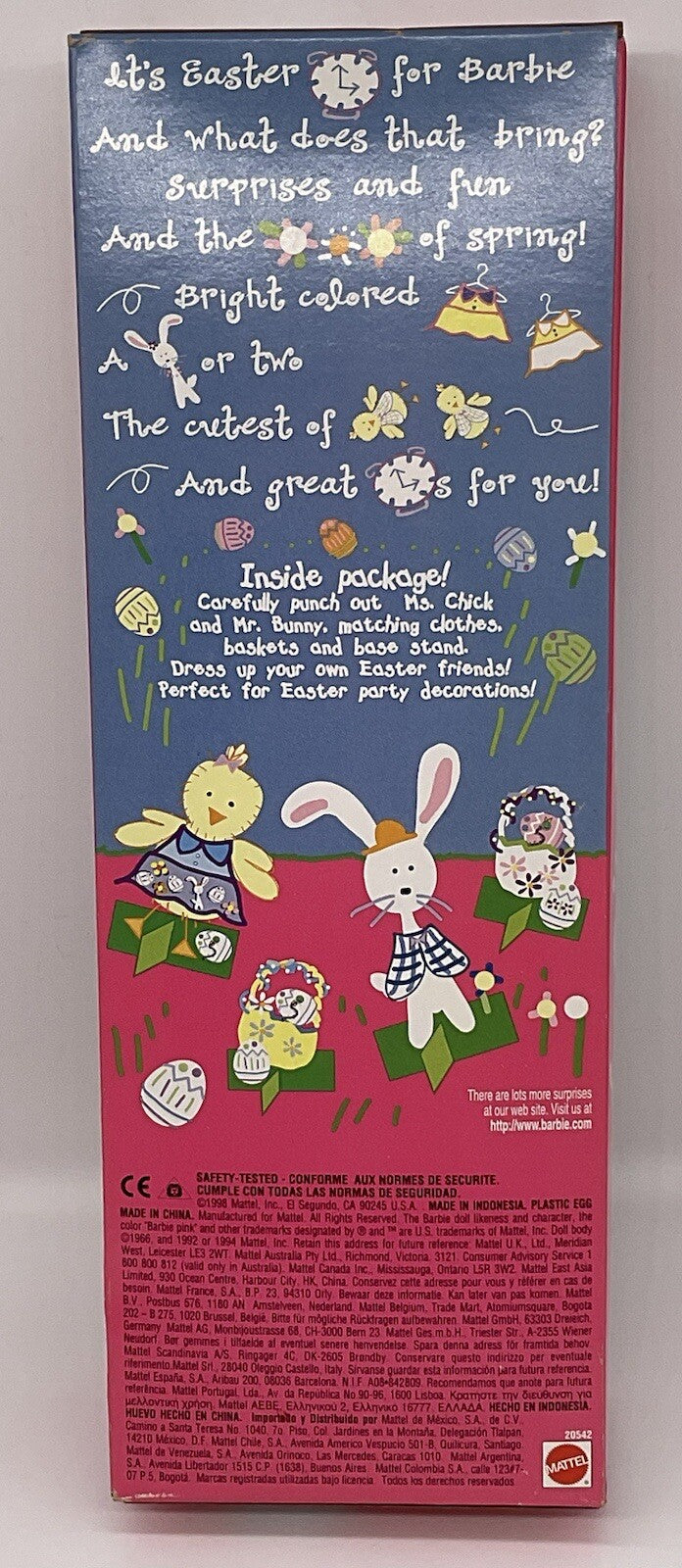 Easter Surprise Barbie Special Edition 1998 Never Removed from Box Mattel