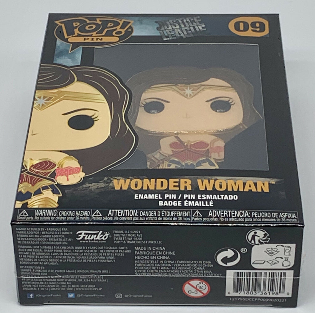 Wonder Woman Justice League Funko Pop Pin #09 Large Enamel Pin 2021 Funko