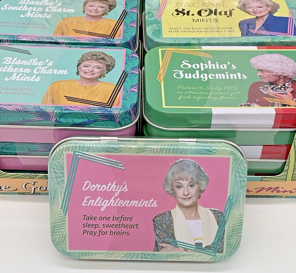 The Golden Girls Stay Golden Cheesecake Shaped Mints Collectible Tin Set of Four