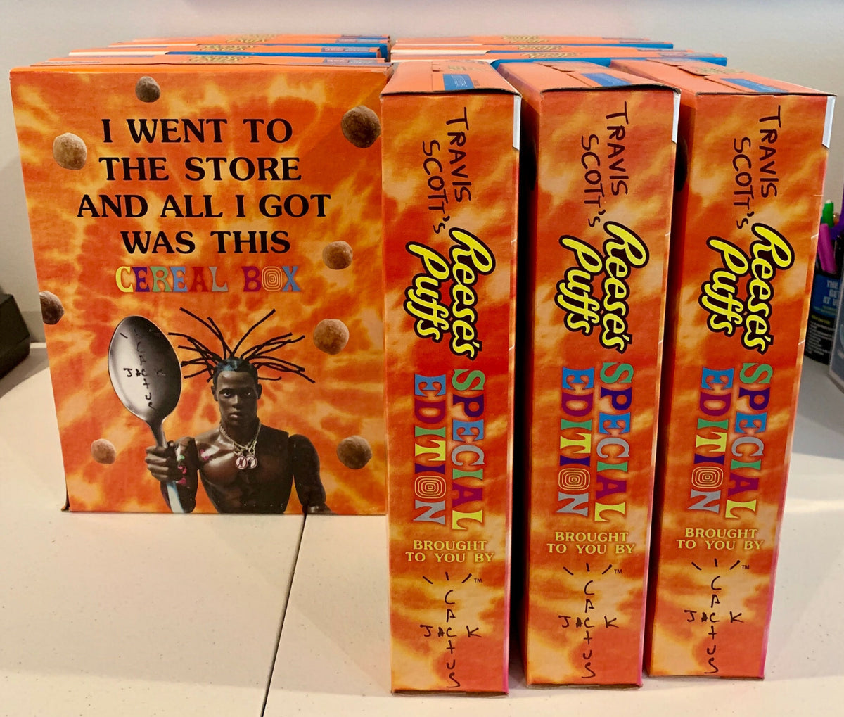 Travis Scott's Reese's Puffs Cereal Family Size Special Edition 1 Box 
