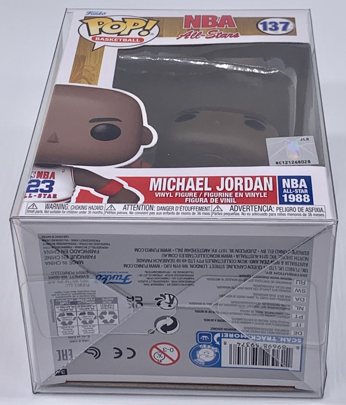 Michael Jordan Pop #137 NBA All-Stars 1988 Funko Pop Basketball 2021 w/protector
