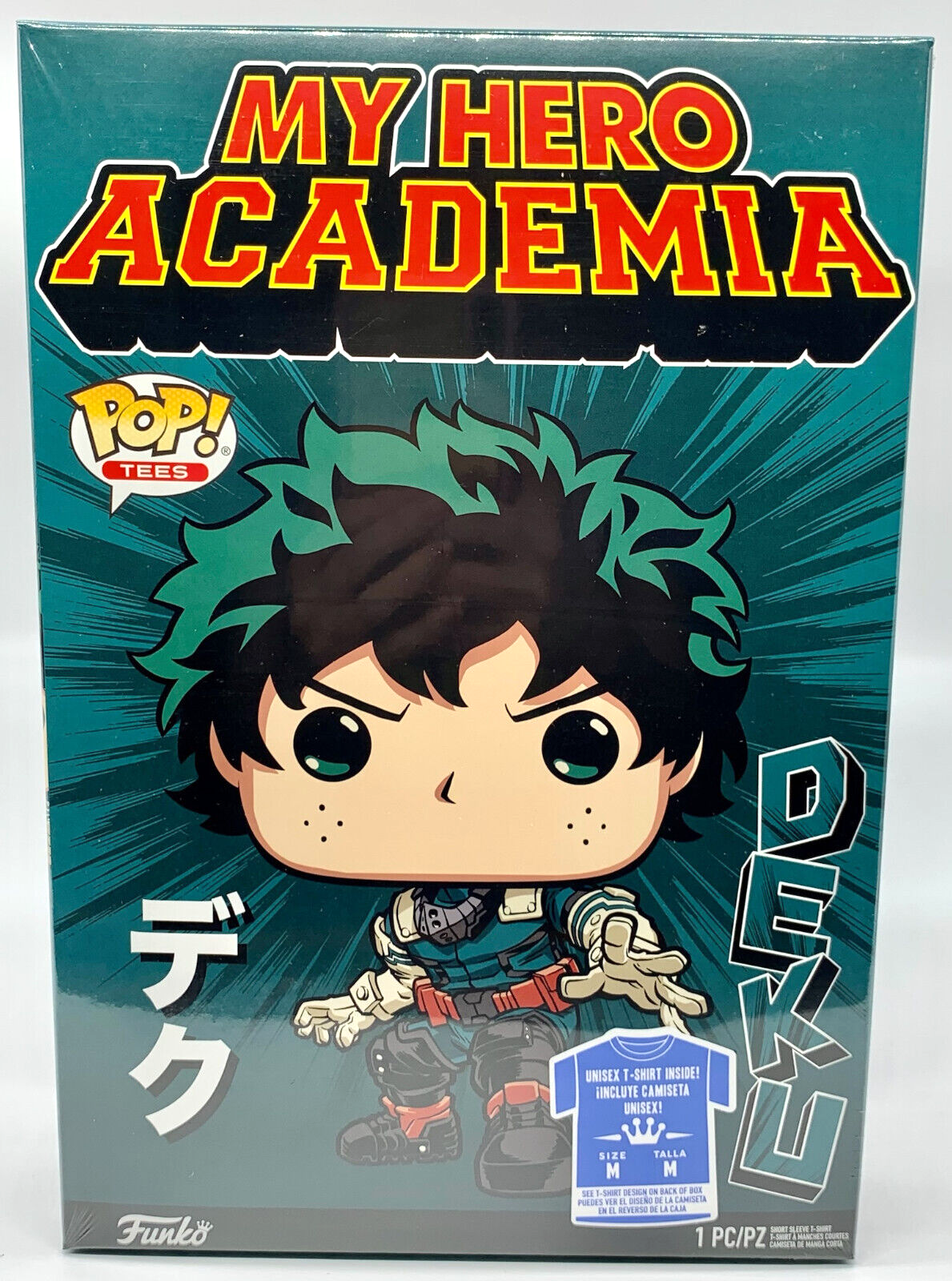 My Hero Academia Deku Funko Tee Size Medium Unisex Boxed t-shirt Short sleeve