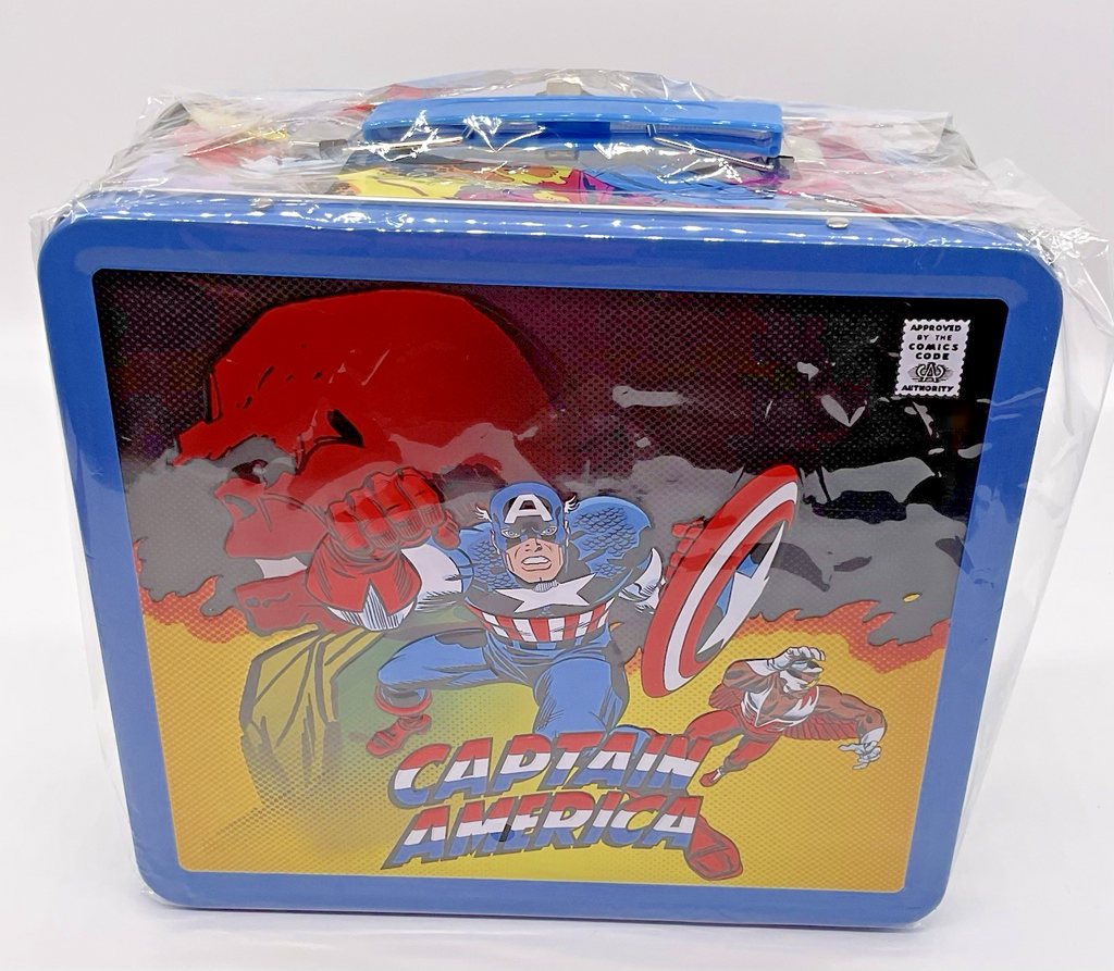 Captain America PX Exclusives Metal Lunch Box with Beverage Container Tin Titans
