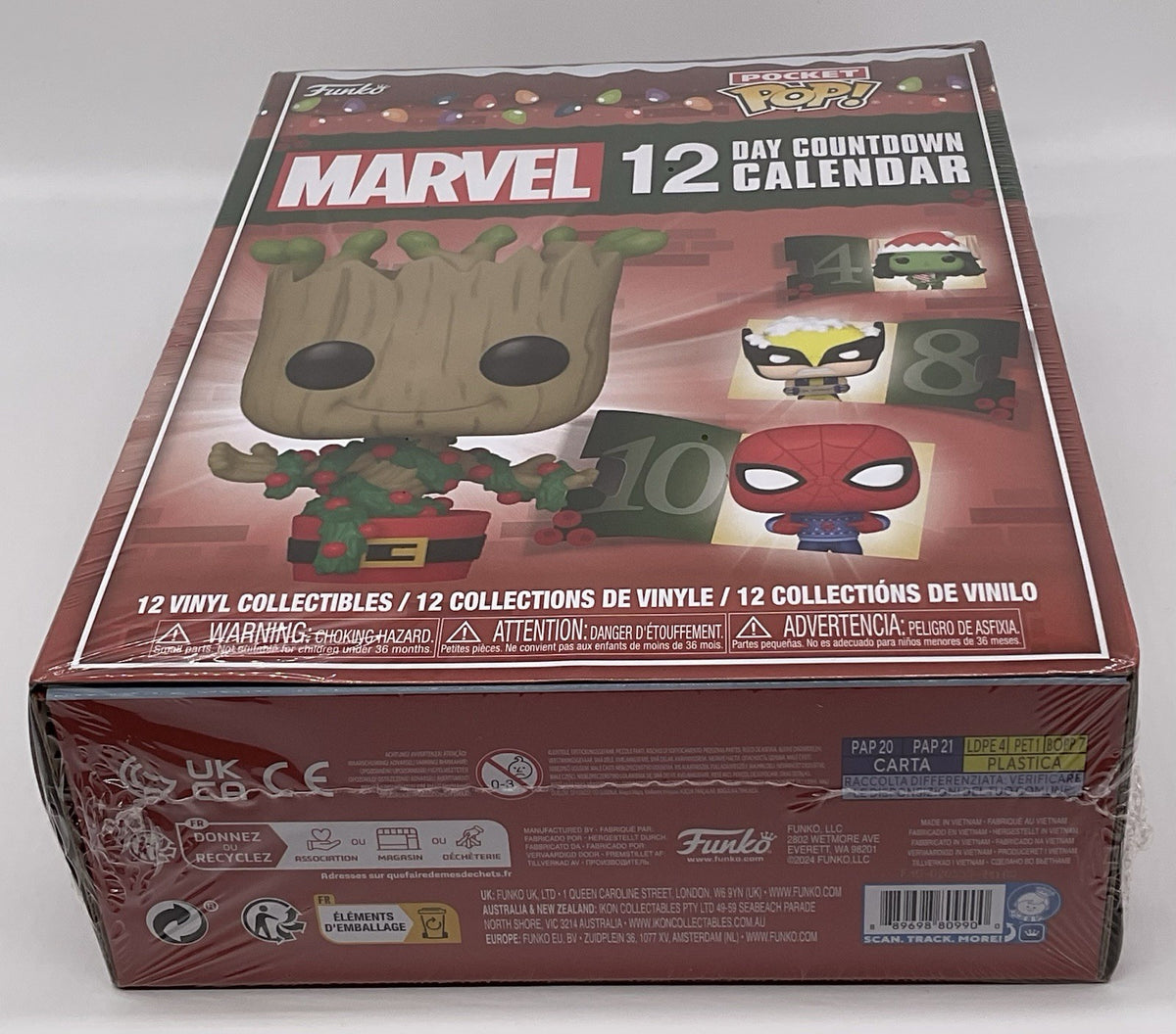Marvel 12 Day Count Down Calendar Funko Pocket Pop 2024 Advent Calendar 