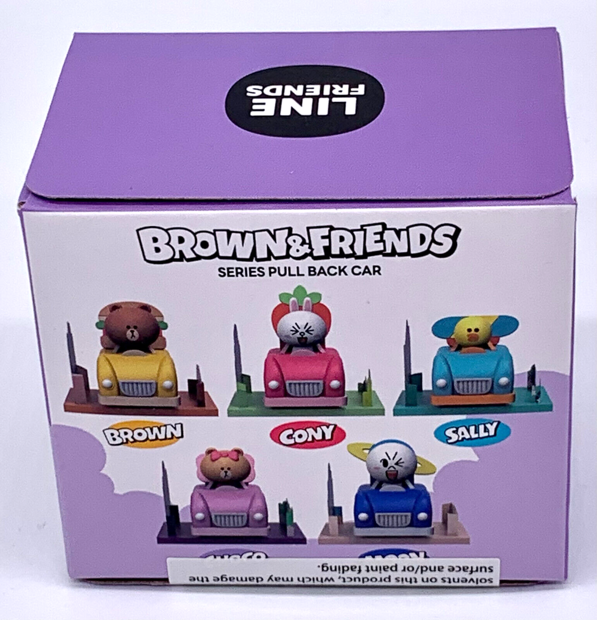 Line Friends Ride with Brown Pull Back Car - Choco Pull Back Car
