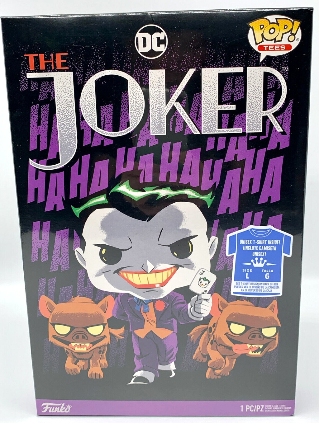 DC The Joker Funko Pop Tee Size Large Unisex Boxed t-shirt Short Sleeve