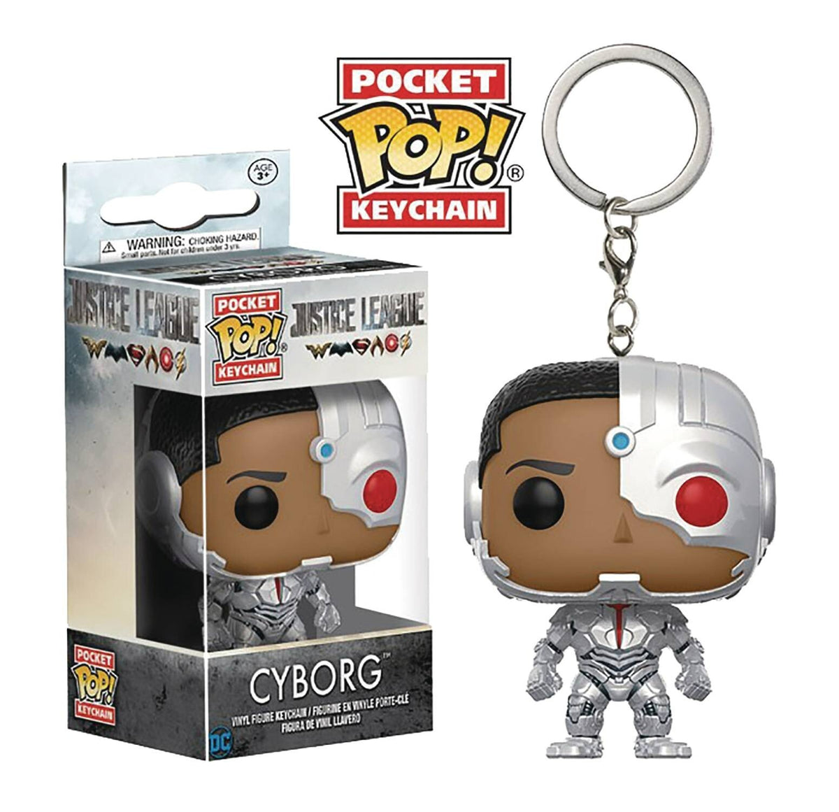 Cyborg Justice League Funko Pocket Pop Keychain 2017 Vaulted 