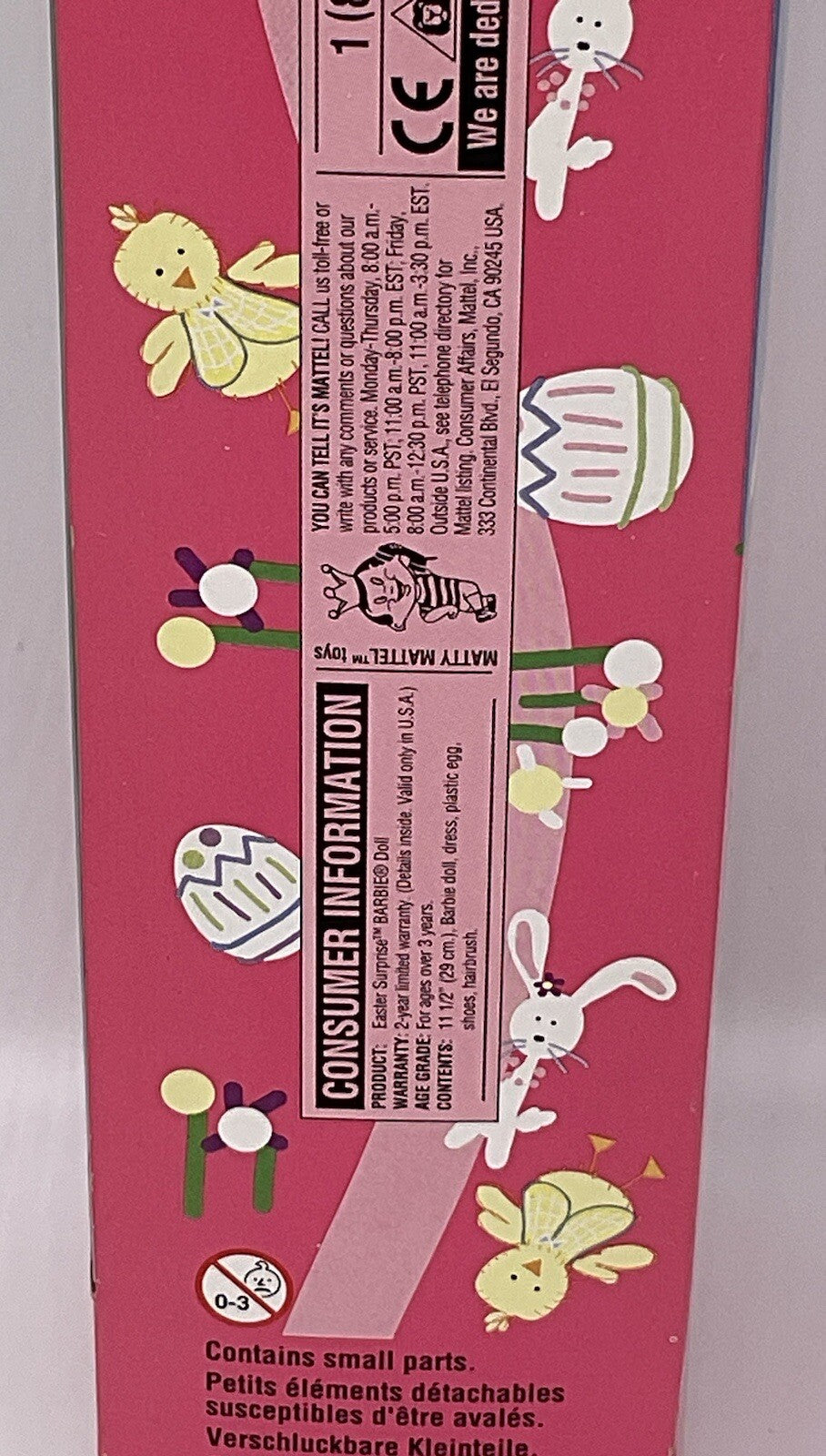 Easter Surprise Barbie Special Edition 1998 Never Removed from Box Mattel