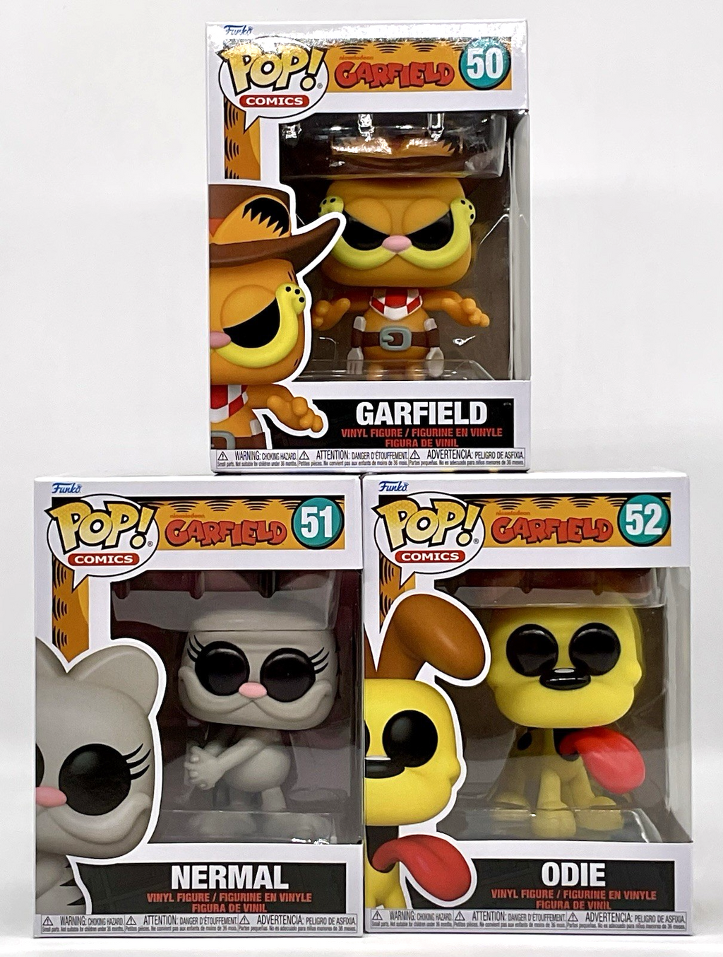 Garfield Funko Pop 3 Piece Set - Garfield #50, Nermal #51 + Odie #52 Funko 2025