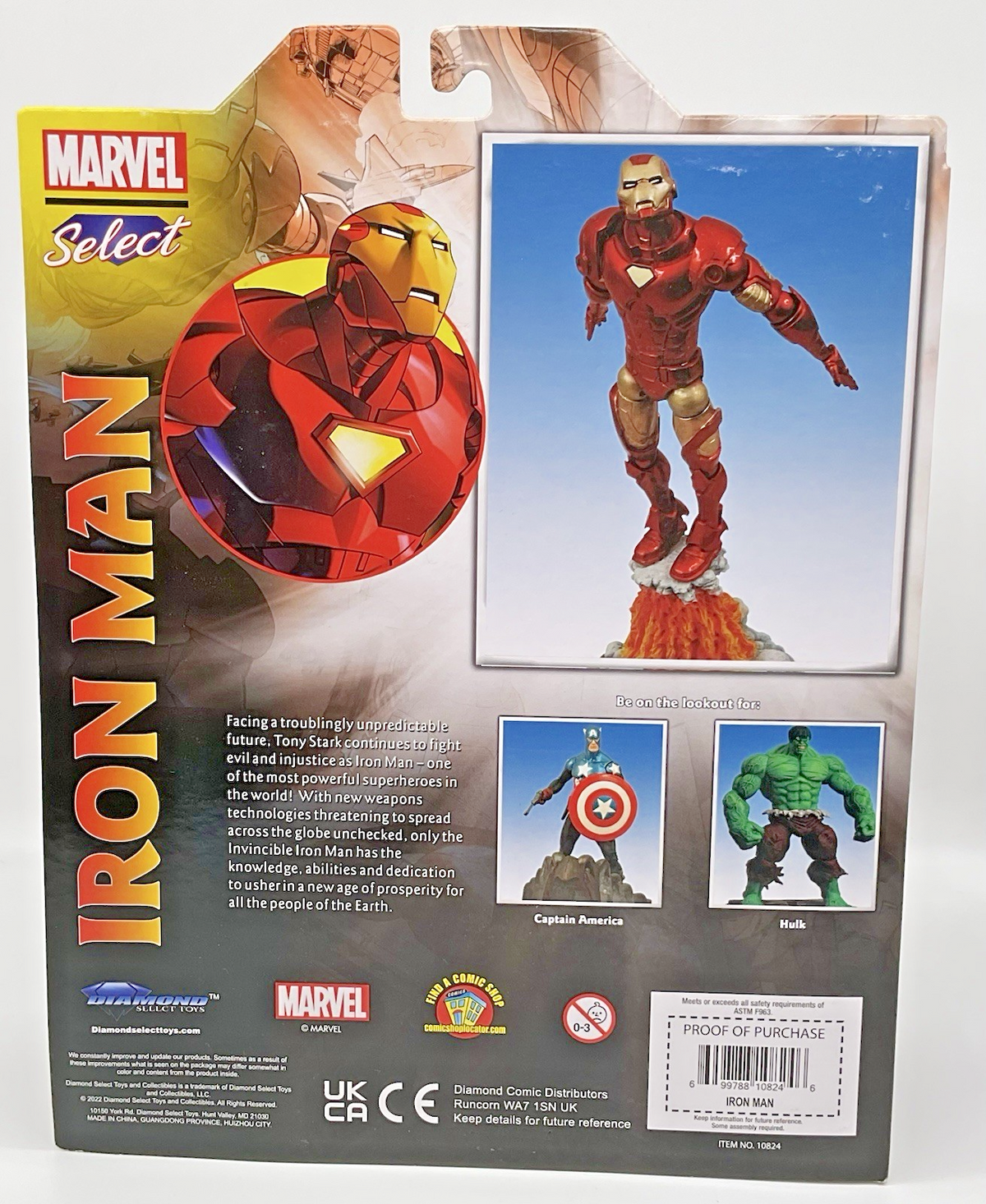 Marvel Select Iron Man Action Figure Diamond Select Toys Collector's Edit 7 inch