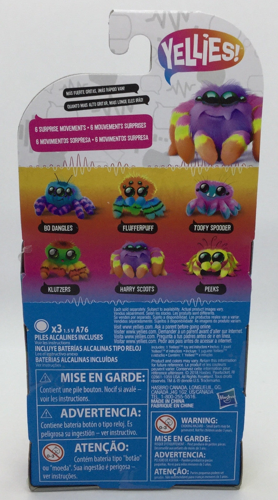 Hasbro Yellies Mini Figures Harry Scoots Voice Activated Pet with Extra Battery