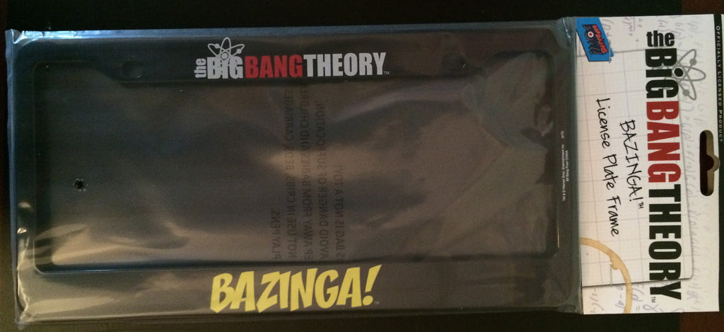 The Big Bang Theory Bazinga! License Plate Frame 