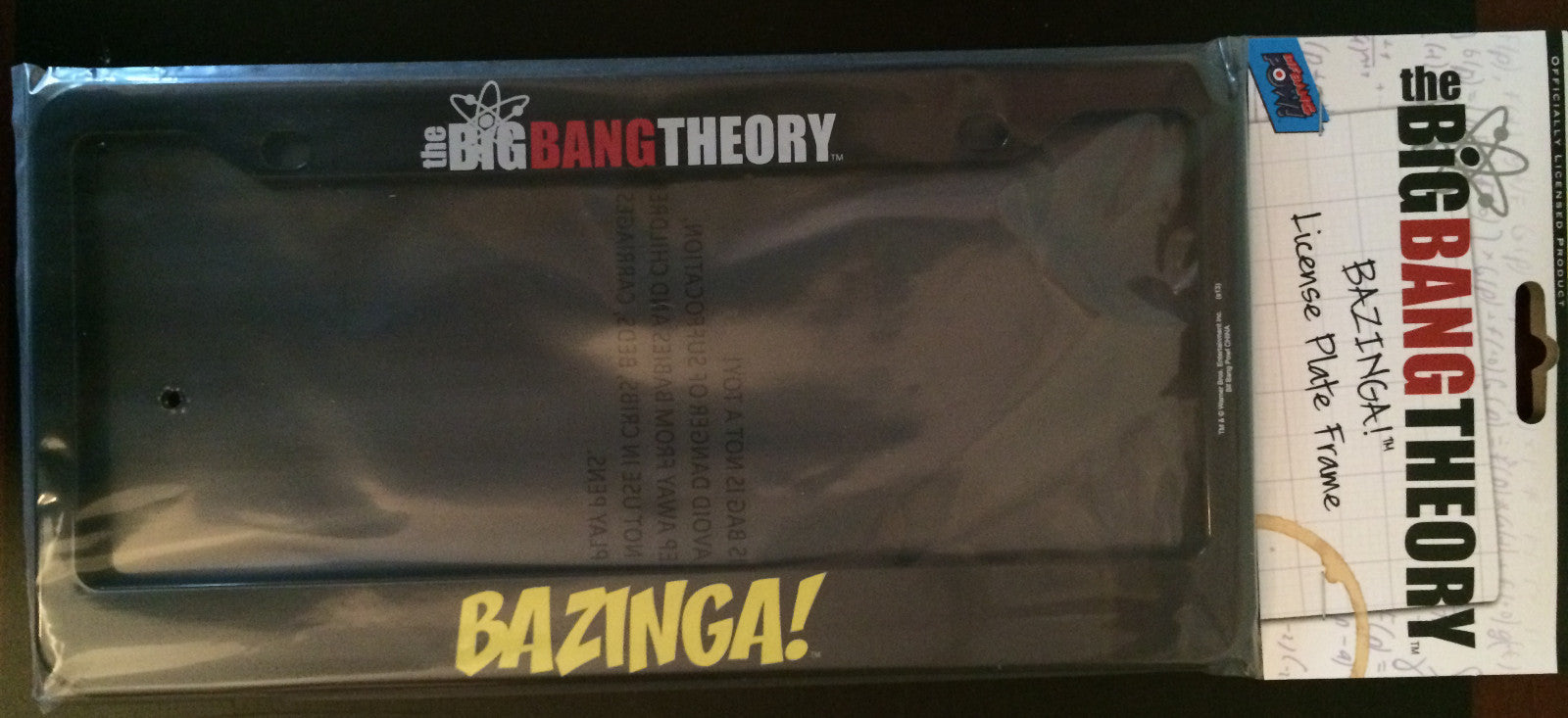 The Big Bang Theory Bazinga! License Plate Frame 